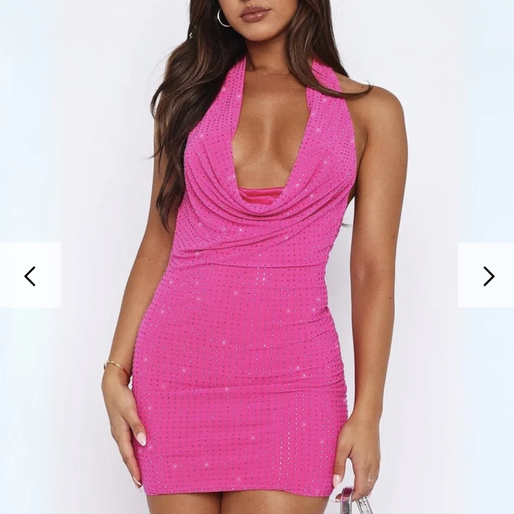 NASTY GAL **NWT** LOW NECK PARTY DRESS LARGE